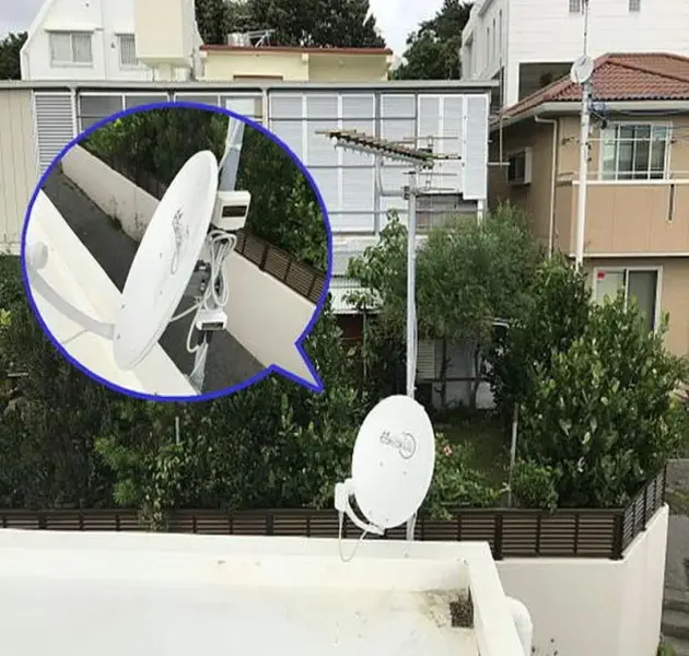 注文住宅でのBS/CSアンテナ設置工事の写真 注文住宅でのBS/CSアンテナ設置工事