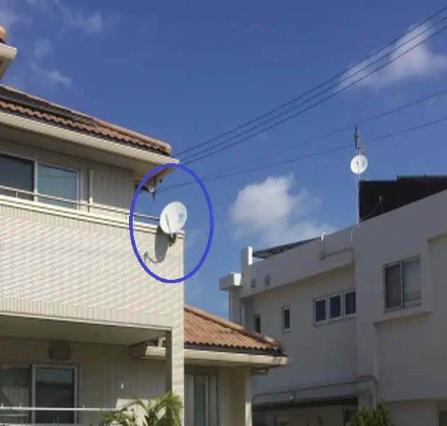 既存住宅での4k8k:BS/CSアンテナ工事の写真 既存住宅での4k8k:BS/CSアンテナ工事
