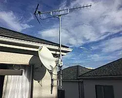 地デジ八木式アンテナとBS/CS工事
