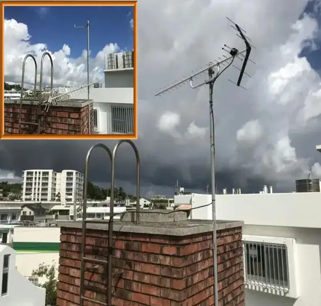 既存住宅での地デジ八木アンテナの交換工事の写真 既存住宅での地デジ八木アンテナの交換工事